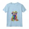Donna Cane Griffon di Bruxelles Pop Art Maglietta con Collo a V - Illustrazione Pop Art per Veri Fan dei Cani Griffon di Bruxelles