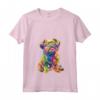 Donna Cane Griffon di Bruxelles Pop Art Maglietta con Collo a V - Illustrazione Pop Art per Veri Fan dei Cani Griffon di Bruxelles