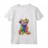 Donna Cane Griffon di Bruxelles Pop Art Maglietta con Collo a V - Illustrazione Pop Art per Veri Fan dei Cani Griffon di Bruxelles