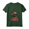 Divertente Cane Grifone di Bruxelles con Cappello di Babbo Natale - Maglietta Collo a V per Natale - Idea Regalo per Amanti dei Cani
