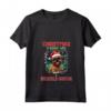 Natale è meglio con un Grifone di Bruxelles - Dog Lover XMAS Maglietta con Collo a V - Regalo divertente per amanti dei cani durante le vacanze