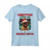 Natale è meglio con un Grifone di Bruxelles - Dog Lover XMAS Maglietta - Regalo Unico per Amanti dei Cani