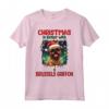 Natale è meglio con un Grifone di Bruxelles - Dog Lover XMAS Maglietta - Regalo Unico per Amanti dei Cani