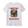 Natale è meglio con un Grifone di Bruxelles - Dog Lover XMAS Maglietta - Regalo Unico per Amanti dei Cani
