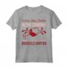 Il Vino Sorseggia Meglio in Compagnia di un Grifone di Bruxelles - T-shirt Divertente per Amanti del Vino e dei Cani - Ideale per Feste e Compleanni