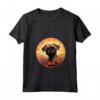 Donna Colorato Bruxelles Griffon Fiore Tramonto Cucciolo Cane Art Maglietta con Collo a V - Amore incondizionato per il mio Griffon di Bruxelles - Ideale per gli Amanti dei Cani