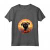 Donna Colorato Bruxelles Griffon Fiore Tramonto Cucciolo Cane Art Maglietta con Collo a V - Amore incondizionato per il mio Griffon di Bruxelles - Ideale per gli Amanti dei Cani