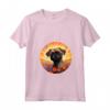 Donna Colorato Bruxelles Griffon Fiore Tramonto Cucciolo Cane Art Maglietta con Collo a V - Amore incondizionato per il mio Griffon di Bruxelles - Ideale per gli Amanti dei Cani
