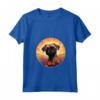 Donna Colorato Bruxelles Griffon Fiore Tramonto Cucciolo Cane Art Maglietta con Collo a V - Amore incondizionato per il mio Griffon di Bruxelles - Ideale per gli Amanti dei Cani