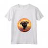 Donna Colorato Bruxelles Griffon Fiore Tramonto Cucciolo Cane Art Maglietta con Collo a V - Amore incondizionato per il mio Griffon di Bruxelles - Ideale per gli Amanti dei Cani