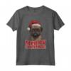 Divertente Cane Grifone di Bruxelles con Cappello di Babbo Natale - Maglietta Natalizia per Uomo e Donna - Idea Regalo Originale per Natale e Capodanno