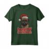 Divertente Cane Grifone di Bruxelles con Cappello di Babbo Natale - Maglietta Natalizia per Uomo e Donna - Idea Regalo Originale per Natale e Capodanno