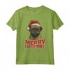 Divertente Cane Grifone di Bruxelles con Cappello di Babbo Natale - Maglietta Natalizia per Uomo e Donna - Idea Regalo Originale per Natale e Capodanno