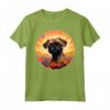 Colorato Bruxelles Griffon Fiore Tramonto Cucciolo Cane Art Maglietta - Ideale per Amanti dei Cani Griffon Bruxellois e Amanti della Natura