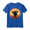 Colorato Bruxelles Griffon Fiore Tramonto Cucciolo Cane Art Maglietta - Ideale per Amanti dei Cani Griffon Bruxellois e Amanti della Natura