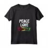 Donna Bandiera della Guyana Maglietta con Collo a V - Design Peace Love Guyana - Ideale per Celebrare le Radici Guyanesi