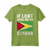 Guyana Bandiera Souvenir - Se perso mandami in Guyana Maglietta - Ideale per gli Amanti della Guyana o come Regalo Souvenir