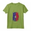 Donna HapTiger - Bandiera Paese Haiti Maglietta con Collo a V - Souvenir Unisex Leggero con Design Grunge