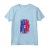 Donna HapTiger - Bandiera Paese Haiti Maglietta con Collo a V - Souvenir Unisex Leggero con Design Grunge
