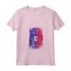 Donna HapTiger - Bandiera Paese Haiti Maglietta con Collo a V - Souvenir Unisex Leggero con Design Grunge