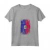 Donna HapTiger - Bandiera Paese Haiti Maglietta con Collo a V - Souvenir Unisex Leggero con Design Grunge