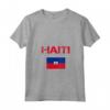 Haiti - Maglietta con Collo a V e Bandiera di Haiti - Mostra il tuo Orgoglio e Patrimonio Familiare