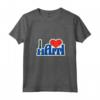 Donna I Love Haiti - Carino Maglietta Haitiano con Collo a V - Regalo Haiti per Mamma, Papà, Nonna, Nonno