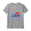 Donna I Love Haiti - Carino Maglietta Haitiano con Collo a V - Regalo Haiti per Mamma, Papà, Nonna, Nonno