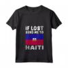 Donna Haiti Flag Souvenir - Se perso mandami ad Haiti Maglietta con Collo a V - Ideale come Regalo per gli Amanti di Haiti