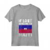 Donna Haiti Flag Souvenir - Se perso mandami ad Haiti Maglietta con Collo a V - Ideale come Regalo per gli Amanti di Haiti
