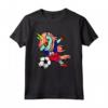 Dabbing Unicorn Unicorno Haiti Calcio - Bandiera Haitiana Maglietta - Regalo Perfetto per Tifosi di Calcio Haiti - Idea Regalo Compleanno o Natale