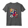 Dabbing Unicorn Unicorno Haiti Calcio - Bandiera Haitiana Maglietta - Regalo Perfetto per Tifosi di Calcio Haiti - Idea Regalo Compleanno o Natale