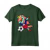 Dabbing Unicorn Unicorno Haiti Calcio - Bandiera Haitiana Maglietta - Regalo Perfetto per Tifosi di Calcio Haiti - Idea Regalo Compleanno o Natale