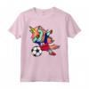 Dabbing Unicorn Unicorno Haiti Calcio - Bandiera Haitiana Maglietta - Regalo Perfetto per Tifosi di Calcio Haiti - Idea Regalo Compleanno o Natale