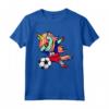 Dabbing Unicorn Unicorno Haiti Calcio - Bandiera Haitiana Maglietta - Regalo Perfetto per Tifosi di Calcio Haiti - Idea Regalo Compleanno o Natale