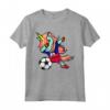 Dabbing Unicorn Unicorno Haiti Calcio - Bandiera Haitiana Maglietta - Regalo Perfetto per Tifosi di Calcio Haiti - Idea Regalo Compleanno o Natale
