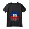 Haiti - Maglietta con Collo a V e Bandiera di Haiti - Mostra il Tuo Orgoglio per i Tuoi Antenati Haiti