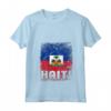 Haiti - Maglietta con Collo a V e Bandiera di Haiti - Mostra il Tuo Orgoglio per i Tuoi Antenati Haiti