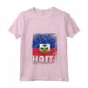 Haiti - Maglietta con Collo a V e Bandiera di Haiti - Mostra il Tuo Orgoglio per i Tuoi Antenati Haiti