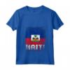 Haiti - Maglietta con Collo a V e Bandiera di Haiti - Mostra il Tuo Orgoglio per i Tuoi Antenati Haiti