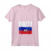 Emblema Bandiera Haiti Maglietta con Collo a V - Mostra il tuo orgoglio per Haiti con stile - Leggera e resistente