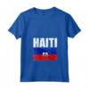 Emblema Bandiera Haiti Maglietta con Collo a V - Mostra il tuo orgoglio per Haiti con stile - Leggera e resistente