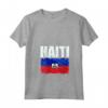 Emblema Bandiera Haiti Maglietta con Collo a V - Mostra il tuo orgoglio per Haiti con stile - Leggera e resistente