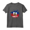 Haiti Bandiera per una Bandiera Americana - Maglietta Cuore Patriottico di Haiti - Ideale per Amanti del Mare dei Caraibi