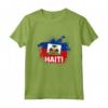 Haiti Bandiera per una Bandiera Americana - Maglietta Cuore Patriottico di Haiti - Ideale per Amanti del Mare dei Caraibi