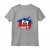 Haiti Bandiera per una Bandiera Americana - Maglietta Cuore Patriottico di Haiti - Ideale per Amanti del Mare dei Caraibi