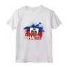 Haiti Bandiera per una Bandiera Americana - Maglietta Cuore Patriottico di Haiti - Ideale per Amanti del Mare dei Caraibi