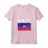Donna Haiti Bandiera Fiera - Maglietta Collo a V per Uomo e Donna - Mostra il tuo Orgoglio Patriottico per Haiti