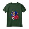 Donna Divertente Dabbing Cane Haiti Calcio Bandiera Haitiana Sport Maglietta con Collo a V - Funny Dog Dabbing Soccer Design for Haiti Football Fans