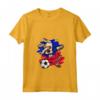 Donna Divertente Dabbing Cane Haiti Calcio Bandiera Haitiana Sport Maglietta con Collo a V - Funny Dog Dabbing Soccer Design for Haiti Football Fans